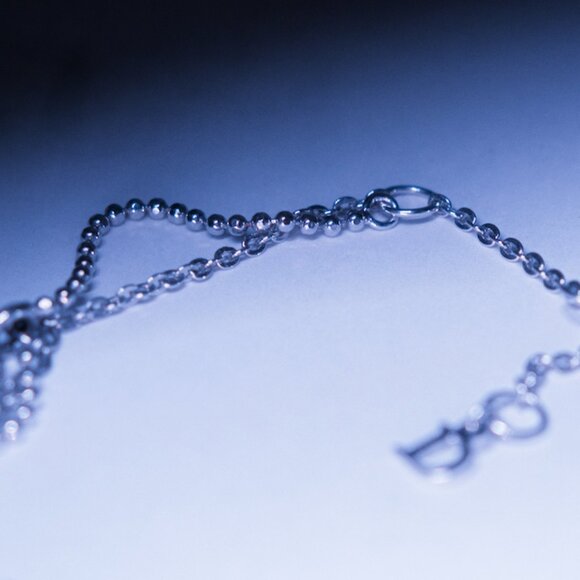 Christian Dior Multi Chain Crystal Logo Charm Bracelet - Picture 3 of 7